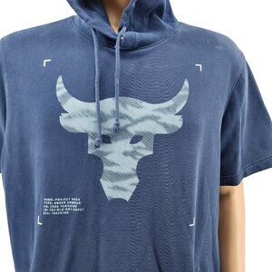 Under Armour Project Rock Iron Paradise Loose Fit Hoodie XXL Blue